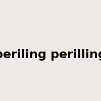 periling perilling是什么意思