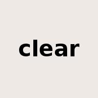 clear是什么意思