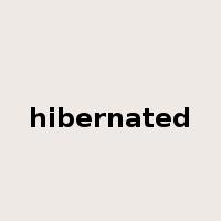 hibernated是什么意思