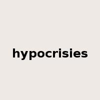 hypocrisies是什么意思