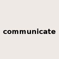 communicate是什么意思