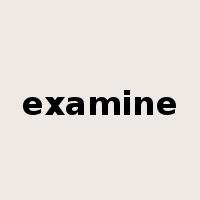 examine是什么意思