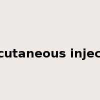 subcutaneous injection是什么意思