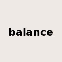 balance是什么意思