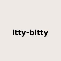 itty-bitty是什么意思