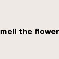 smell the flowers是什么意思