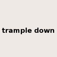 trample down是什么意思