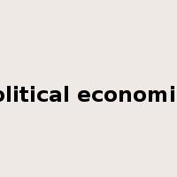 political economics是什么意思