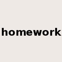 homework是什么意思