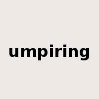umpiring是什么意思