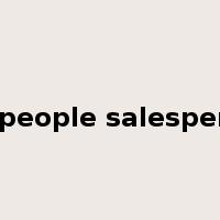 salespeople salespersons是什么意思