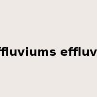 effluviums effluvia