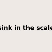 sink in the scale是什么意思