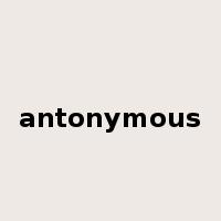 antonymous是什么意思