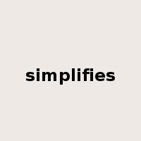 simplifies是什么意思