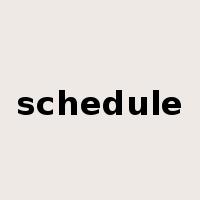 schedule是什么意思