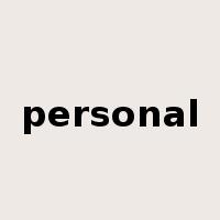 personal是什么意思