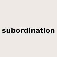 subordination是什么意思