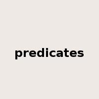 predicates是什么意思