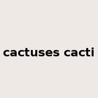 cactuses cacti是什么意思