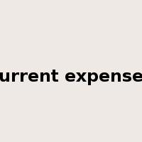 current expenses是什么意思