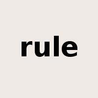 rule是什么意思