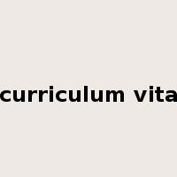 curriculum vita是什么意思