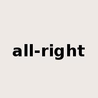 all-right是什么意思