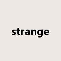 strange是什么意思