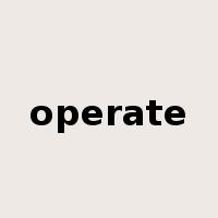 operate是什么意思