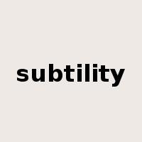 subtility是什么意思