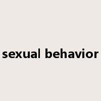 sexual behavior是什么意思