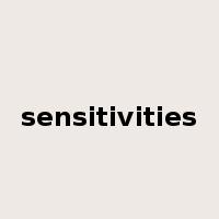 sensitivities是什么意思