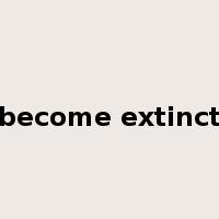 become extinct是什么意思