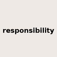 responsibility是什么意思