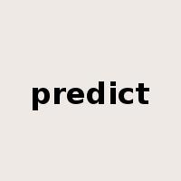 predict是什么意思