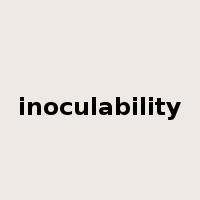 inoculability是什么意思