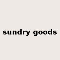 sundry goods是什么意思