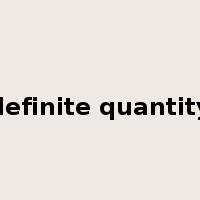 definite quantity是什么意思