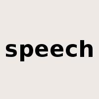 speech是什么意思