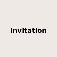 invitation是什么意思