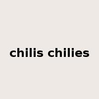 chilis chilies是什么意思