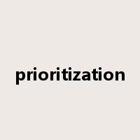 prioritization是什么意思