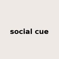 social cue是什么意思