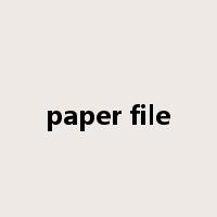 paper file是什么意思