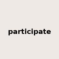 participate是什么意思