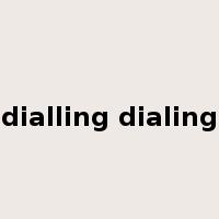 dialling dialing是什么意思