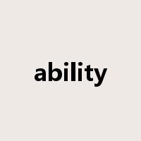 ability是什么意思