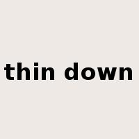 thin down是什么意思