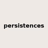 persistences是什么意思